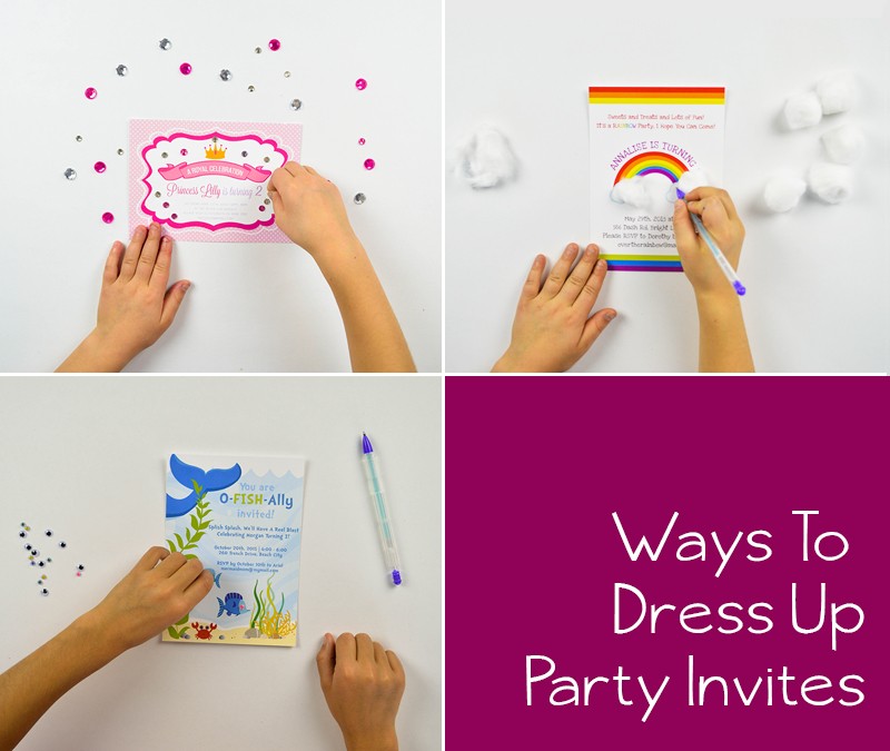 strapless open back dress Fairies and Pixies Magical Dress Up Tea Party Birthday Printed Invitat main image 1